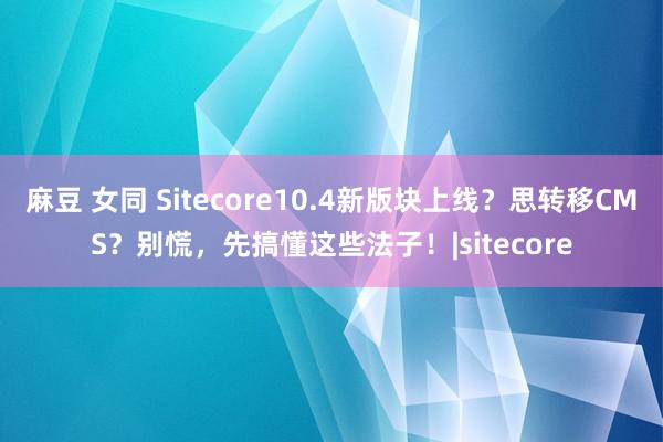 麻豆 女同 Sitecore10.4新版块上线？思转移CMS？别慌，先搞懂这些法子！|sitecore